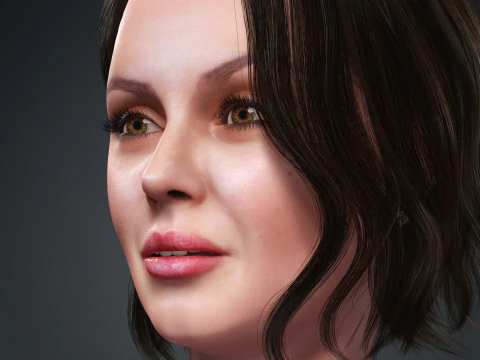 Ana De Armas - Hyper Realistic Low-poly 3D Model