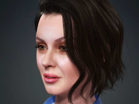 Ana De Armas - Hyper Realistic Low-poly 3D Model