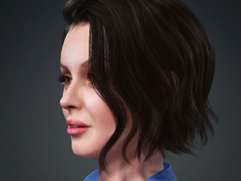 Ana De Armas - Hyper Realistic Low-poly 3D Model