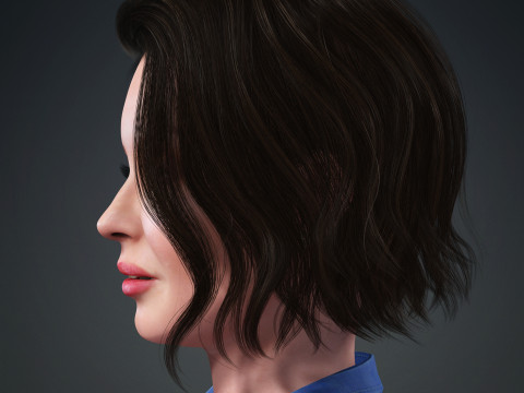 Ana De Armas - Hyper Realistic Low-poly 3D Model