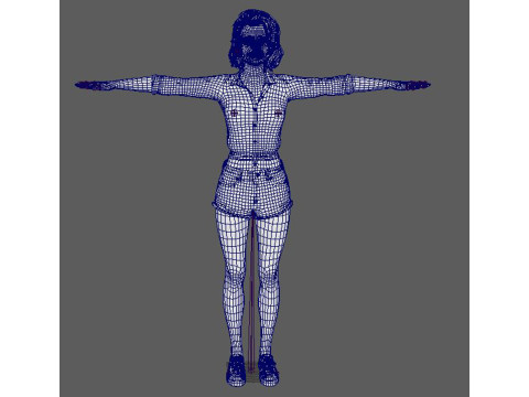 Ana De Armas - Hyper Realistic Low-poly 3D Model