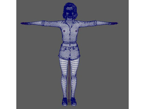 Ana De Armas - Hyper Realistic Low-poly 3D Model