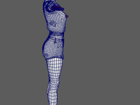 Ana De Armas - Hyper Realistic Low-poly 3D Model