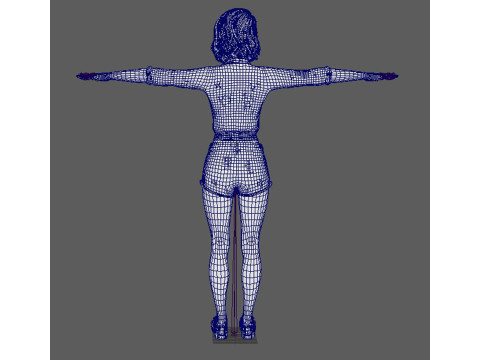 Ana De Armas - Hyper Realistic Low-poly 3D Model