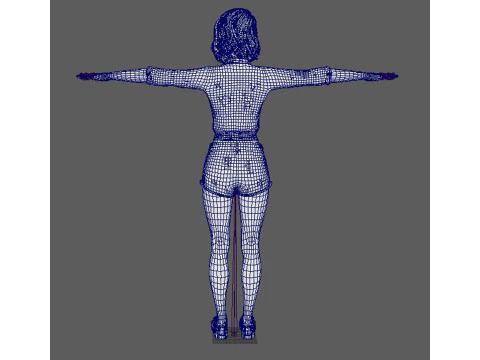 Ana De Armas - Hyper Realistic Low-poly 3D Model