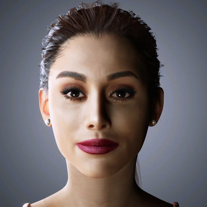 Ariana Grande Character Low-poly 3D Model .c4d .max .obj .3ds .fbx .stl .blend 