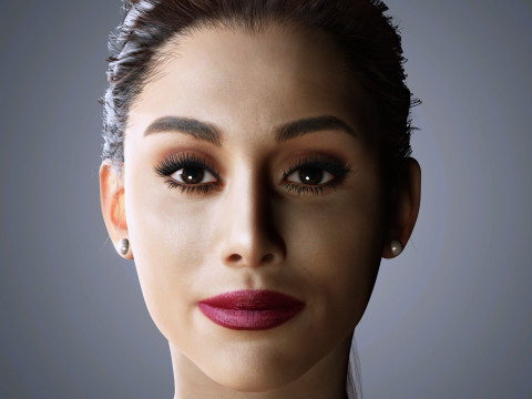 Ariana Grande Character Low-poly 3D Model