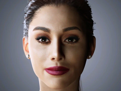 Ariana Grande Character Low-poly 3D Model