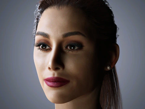 Ariana Grande Character Low-poly 3D Model
