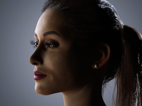 Ariana Grande Character Low-poly 3D Модель