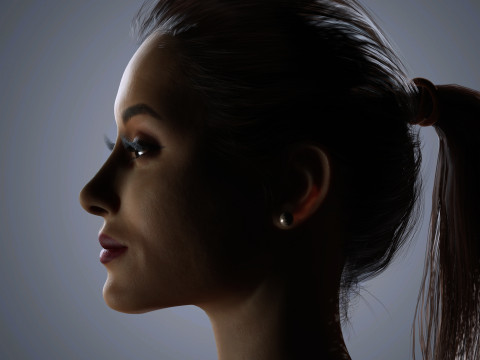 Ariana Grande Character Low-poly 3D Модель