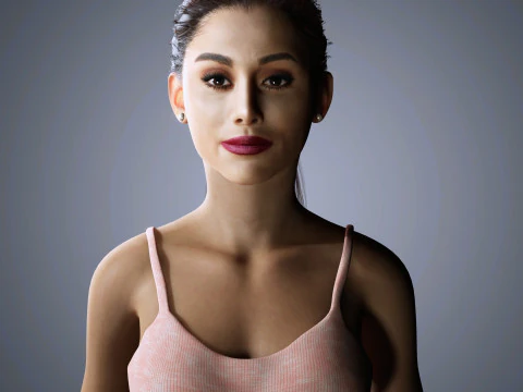 Ariana Grande Character Low-poly 3D Model