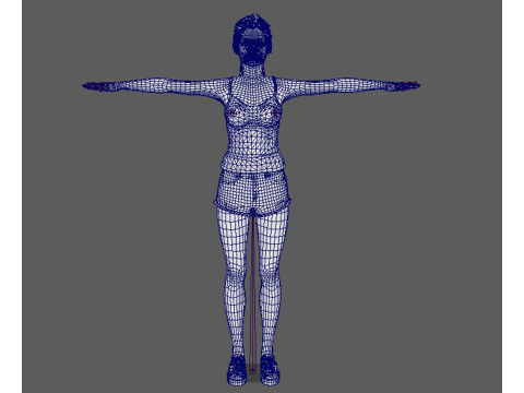 Ariana Grande Character Low-poly 3D Модель