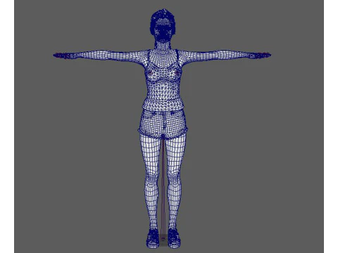 Ariana Grande Character Low-poly 3D Model