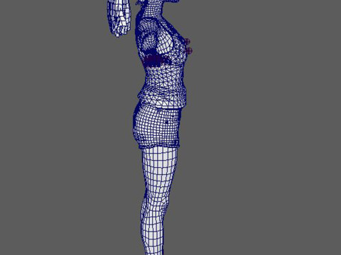 Ariana Grande Character Low-poly 3D Модель