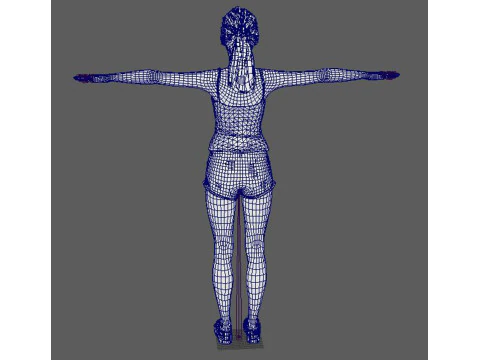 Ariana Grande Character Low-poly 3D Model
