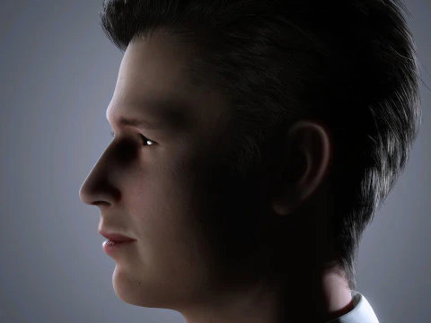 Ansel Elgort Character Low poly 3D Model