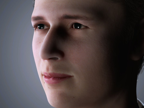 Ansel Elgort Character Low poly 3D मॉडल