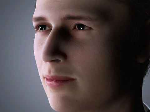Ansel Elgort Character Low poly 3D Model