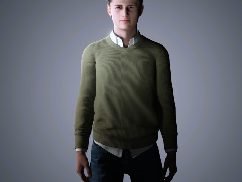 Ansel Elgort Character Low poly 3D मॉडल