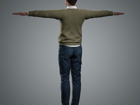 Ansel Elgort Character Low poly 3D मॉडल