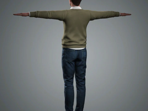 Ansel Elgort Character Low poly 3D Model