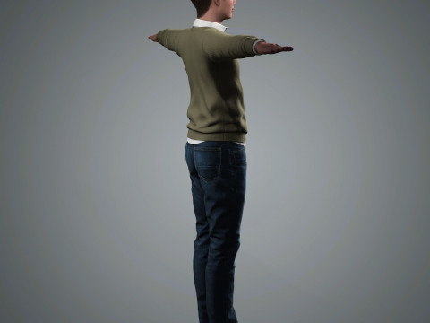 Ansel Elgort Character Low poly 3D मॉडल