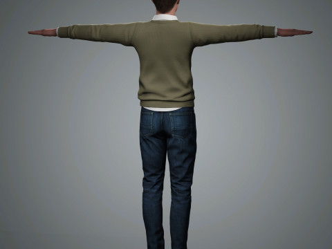 Ansel Elgort Character Low poly 3D मॉडल