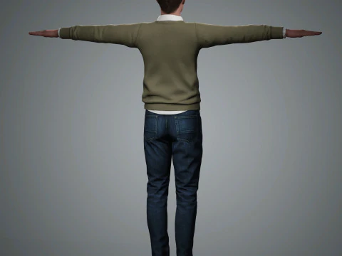 Ansel Elgort Character Low poly 3D Model