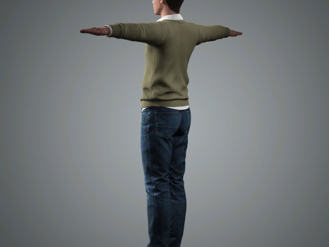 Ansel Elgort Character Low poly 3D मॉडल