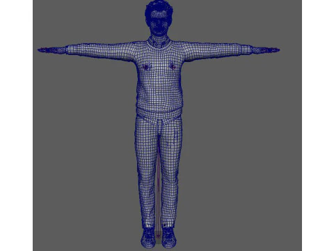 Ansel Elgort Character Low poly 3D Model