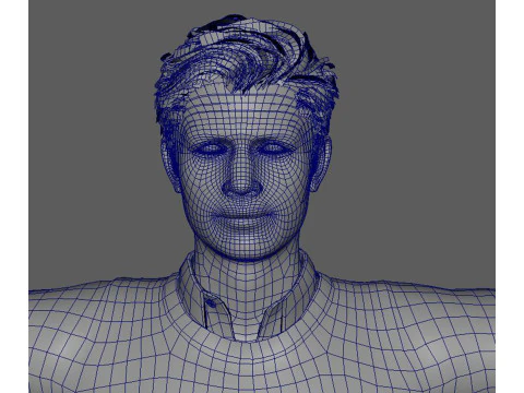 Ansel Elgort Character Low poly 3D Model
