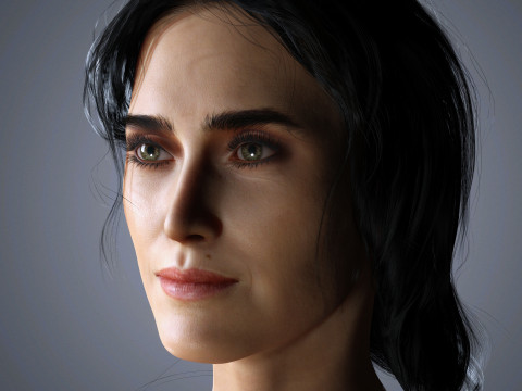 Jennifer Connelly Character Low-poly 3D Model