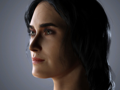 Jennifer Connelly Character Low-poly 3D Model
