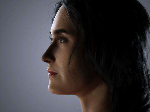 Jennifer Connelly Character Low-poly 3D Model