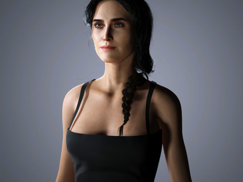 Jennifer Connelly Character Low-poly 3D Model