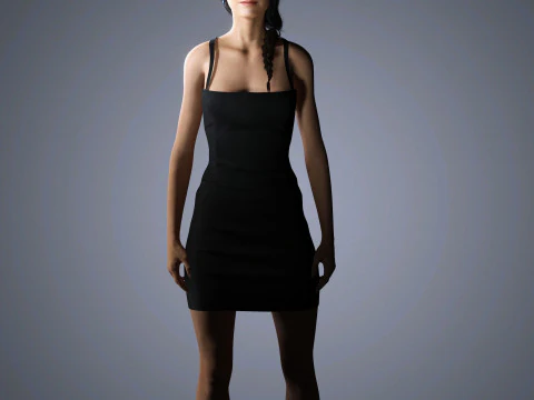Jennifer Connelly Character Low-poly 3D Model