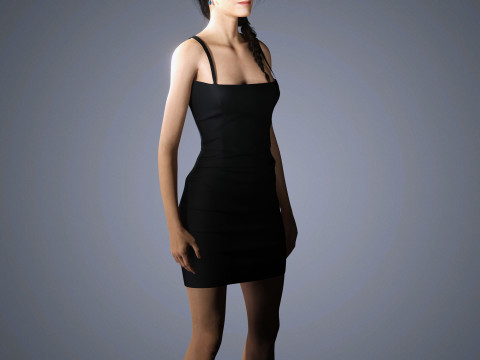 Jennifer Connelly Character Low-poly 3D Model