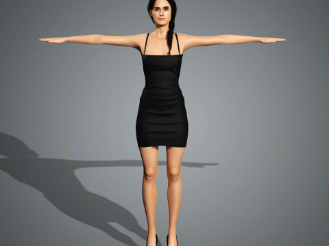 Jennifer Connelly Character Low-poly 3D Model