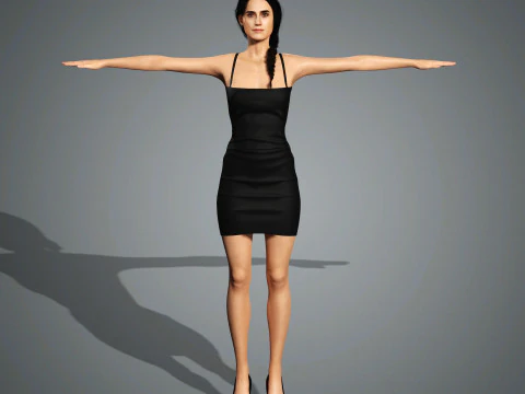 Jennifer Connelly Character Low-poly 3D Model