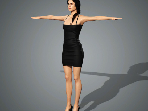 Jennifer Connelly Character Low-poly 3D Model