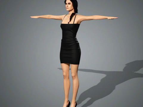 Jennifer Connelly Character Low-poly 3D Model
