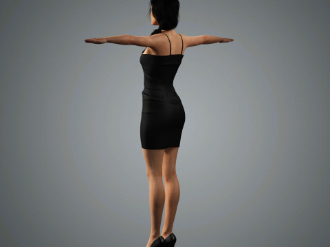 Jennifer Connelly Character Low-poly 3D Model