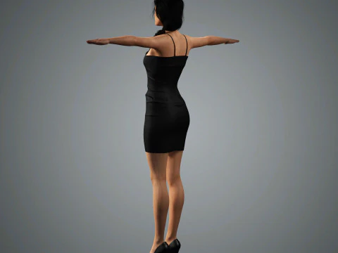 Jennifer Connelly Character Low-poly 3D Model