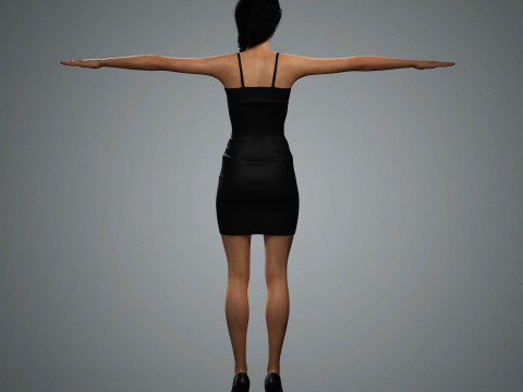 Jennifer Connelly Character Low-poly 3D Model