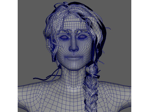 Jennifer Connelly Character Low-poly 3D Model