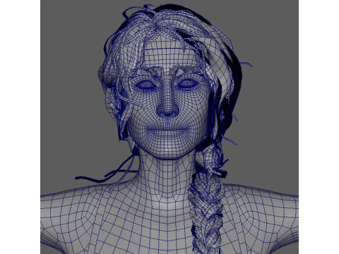 Jennifer Connelly Character Low-poly 3D Model