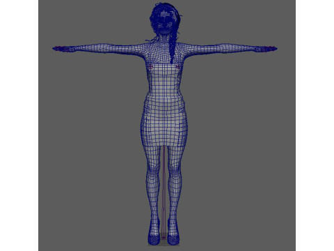 Jennifer Connelly Character Low-poly 3D Model