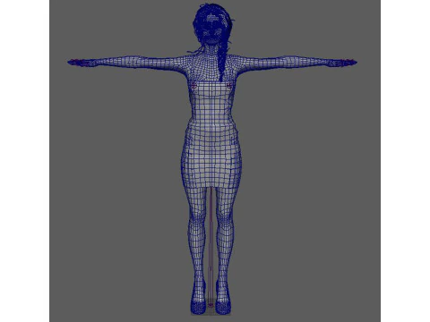 Jennifer Connelly Character Low-poly 3D Model