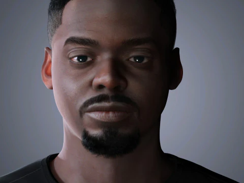 Daniel Kaluuya Character Low-poly 3D Model